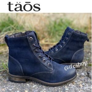 Taos Navy Suede Boot Camp Boots 10-10.5